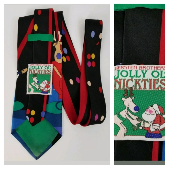 Kersten Brothers Christmas Santa Themed Neck Tie - Picture 2 of 5
